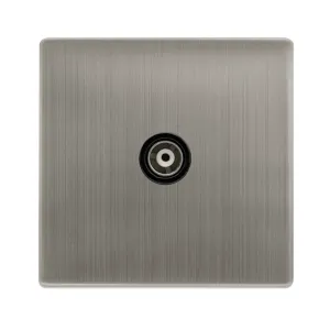 SINGLE ISOLATED COAXIAL OUTLET - STAINLESS STEEL C