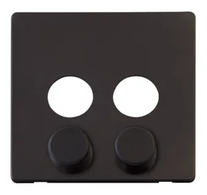 2 Gang Dimmer Switch Cover Plate - Black