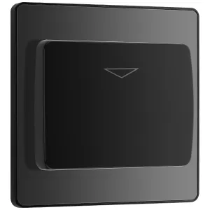 EVOLVE BLACK CHROME SINGLE 16A KEY CARD SWITCH