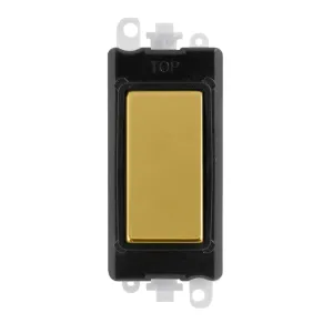 Blank Module - Black - Polished Brass