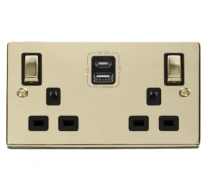 2G 13A SW SKT 4.2A A&C USB INGOT VPBR BK