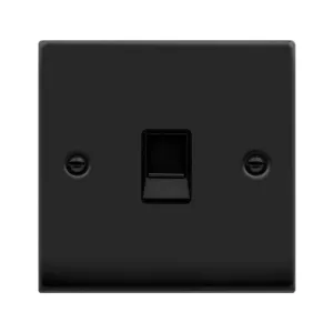VP MATT BLACK SINGL RJ11 TELEPHONE SCKT BK