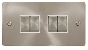Ingot 10AX 4 Gang 2 Way Switch  - White