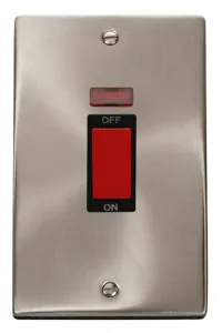 Deco - 50A 2 Gang Double Pole Switch With Neon (Ve