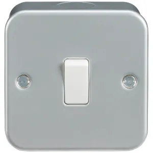 Metal Clad 10AX 1G 2-way Switch - Powder-coated Si