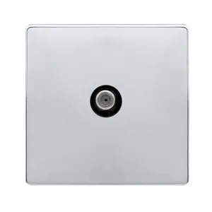 NON-ISOLATED SINGLE SATELLITE OUTLET- POLISHED CHR