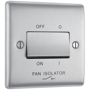 NEXUS METAL BRUSHED STEEL TRIPLE POLE FAN ISOLATOR