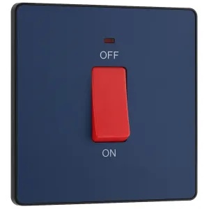 EVOLVE MATT BLUE (BLACK) 45A SQUARE SWITCH, DOUBLE