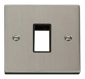 Frontplate, 1 Gang 1 Aperture, Black Gasket Victorian