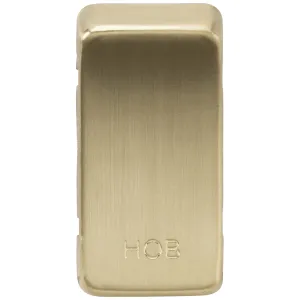 Switch cover "marked HOB" - brushed brass