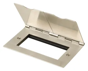 2 Gang New Media Floor Plate - Quad Aperture - Sta