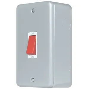 Metal Clad Pro - 50A 2 Gang Double Pole Switch (Ve
