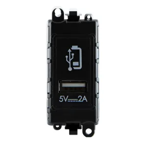 GRIDPRO 2.4A TYPE A USB CHARGING MOD BK