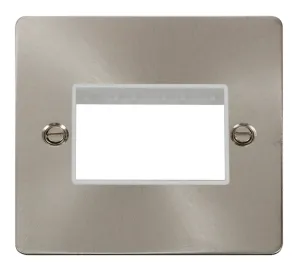 1 Gang Plate Triple Switch Aperture  - White