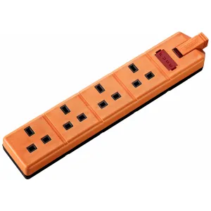 4 SKT 4M 13A HD EXT LEAD FUSED ORANGE