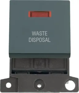 20A DP INGT SW+NEON BK "WASTE DISPOSAL"