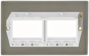 Frontplate, 2 Gang 6 Aperture 2x3, Black Gasket Victorian