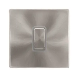 10AX INGOT 1 GANG 2 WAY SWITCH - BRUSHED STEEL COV
