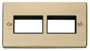 2 Gang Plate (3 x 3) Aperture - Black