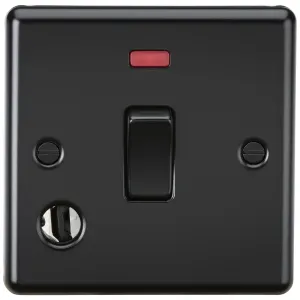 20A 1G DP Switch with Neon & Flex Outlet - Matt Bl