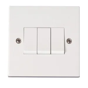 3 Gang 10AX 2 Way Switch