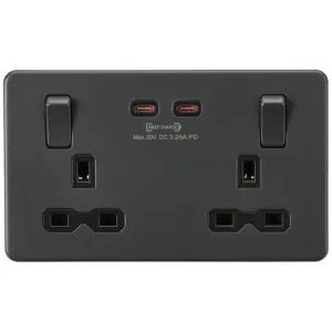 13A 2G DP Switched Socket with Dual USB-C [65W DUA