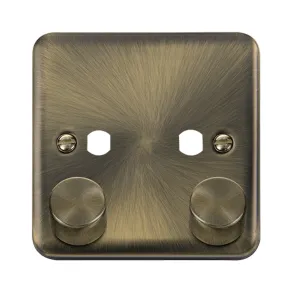 DPAB 2 GANG DOUBLE DIMMER PLATE & KNOBS