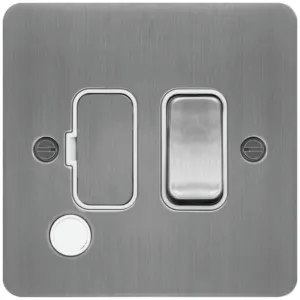 FCU SW FLEX OUTLET BRUSHED STEEL WHITE