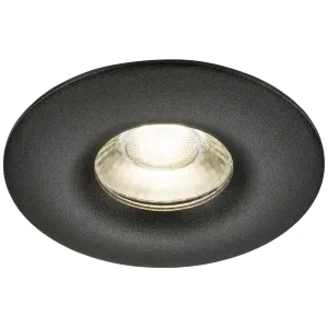 Odina Single Fixed Round Downlight Black
