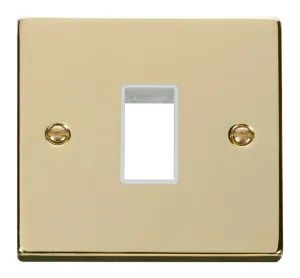 1 Gang Plate Single Aperture - White