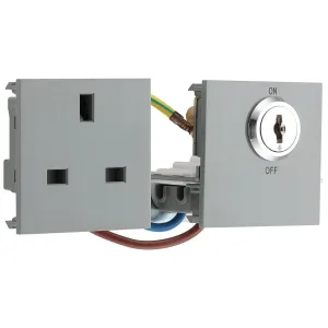 EURO MODULE 13A - DOUBLE POLE KEY CONTROLLED SWITC