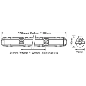 CLIMATE EXTRA SINGLE  IP65 LINEAR 1840MM 4400LM 33