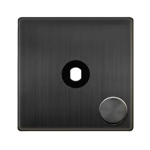1 GANG UNFURNISHED DIMMER PLATE & KNOBS - MATT BRO
