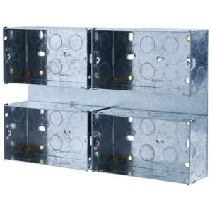 4 X 2 GANG STEEL KNOCKOUT BOX 47MM - COMBINATION P