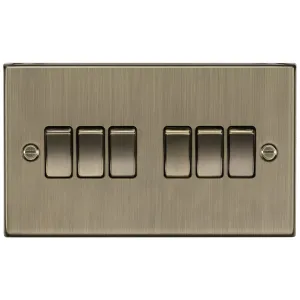 10AX 6G 2-way Plate Switch - Antique Brass