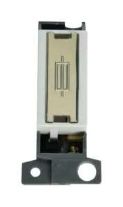 13A Fused Ingot FCU Modul - White - Brass