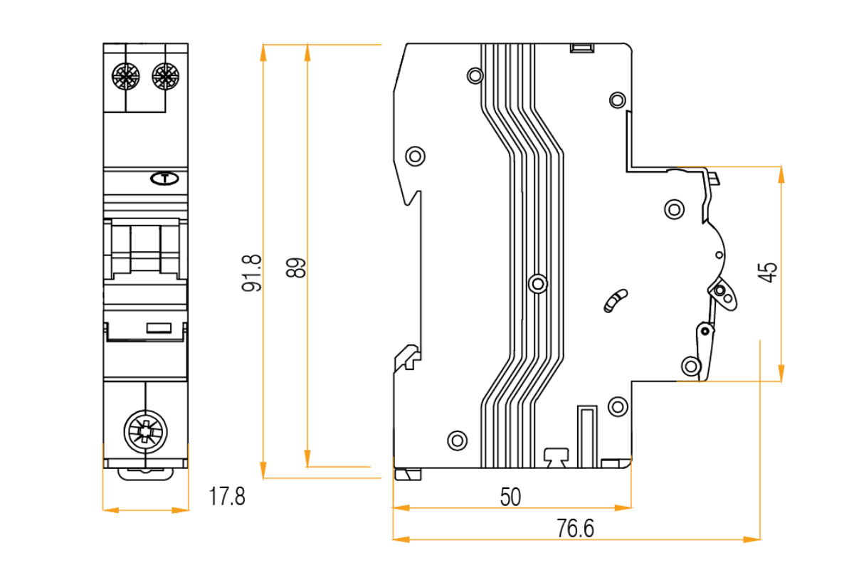 RCBO, C Curve Type A True 6kA, Bi-Directional