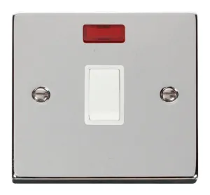 20A 1 Gang DP Switch + Neon - White