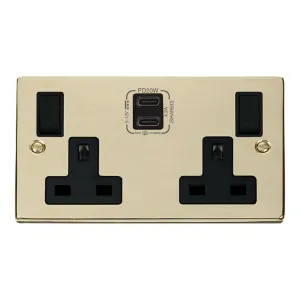 DECO 'NON INGOT' 13A 2 GANG SWITCHED SAFETY SHUTTE