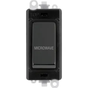 20AX Double Pole Switch Module - Black - Black Nic