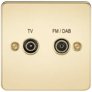 Screened Diplex Outlet (TV, FM DAB) - Polished Bra