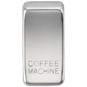 Switch cover "marked COFFEE MACHINE" - polished ch