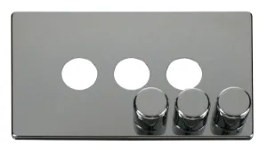 3 Gang Dimmer Switch Cover Plate - Chrome