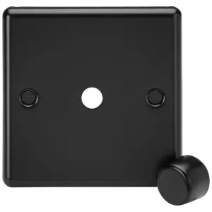 1G Dimmer Plate with Matching Metal Dimmer Cap - M