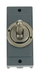 10AX 2 Way Toggle Switch Module - Antique Brass