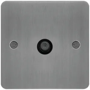 F TYPE SATELLITE OUTLET BRUSHED STEEL BK