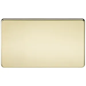 2G Blanking Plate - Polished Brass