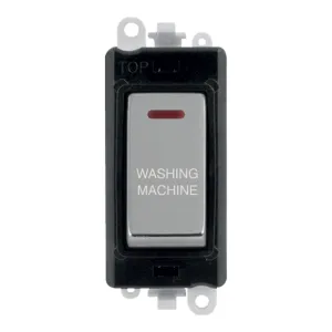 20AX Double Pole Switch With LED Module - Black -