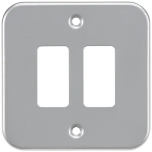 Metalclad 2G grid faceplate - Powder-coated Silver