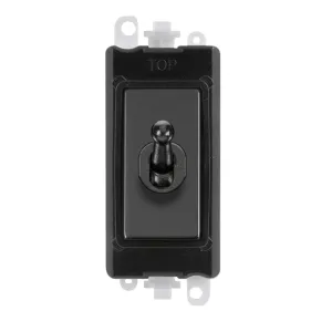 20AX Double Pole Toggle Switch Module - Black - Bl